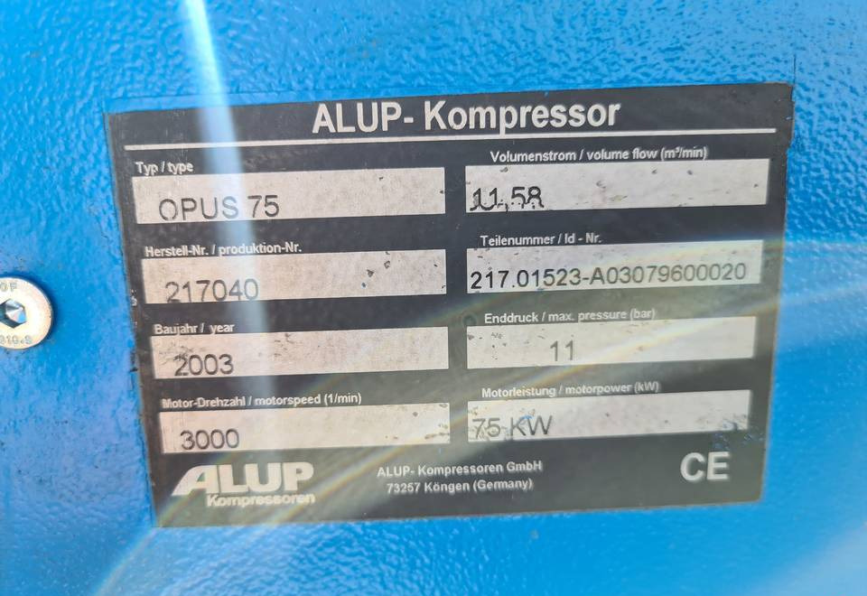 Kompresor śrubowy ALUP OPUS 75 75 kw - Kompresor za vazduh: slika 5 Kompresor śrubowy ALUP OPUS 75 75 kw - Kompresor za vazduh: slika 5