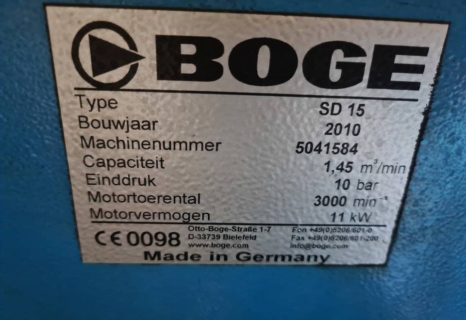Kompresor śrubowy Boge SD 15, 11 kw - Kompresor za vazduh: slika 5 Kompresor śrubowy Boge SD 15, 11 kw - Kompresor za vazduh: slika 5
