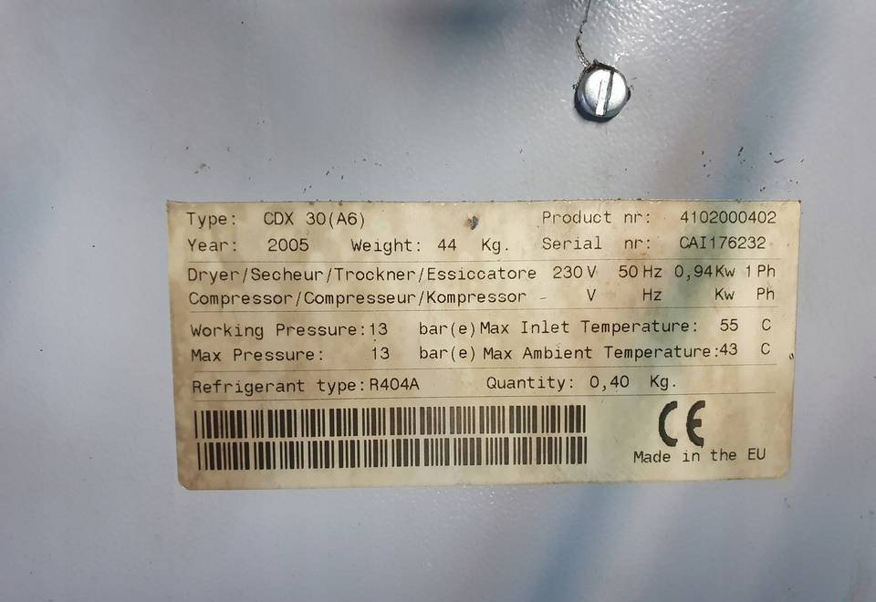 OSUSZACZ ZIĘBNICZY AIRPRESS APX 30, 3m3/min - Kompresor za vazduh: slika 2 OSUSZACZ ZIĘBNICZY AIRPRESS APX 30, 3m3/min - Kompresor za vazduh: slika 2