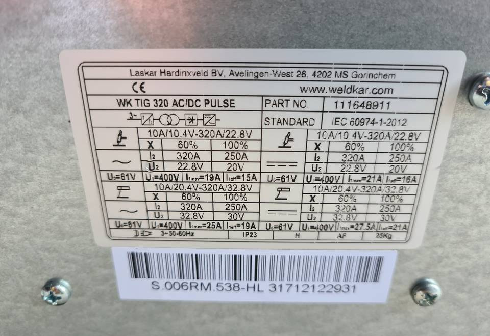 SpawarkaTig WELDKAR WK 320 AC/DC Puls, 320 A - Oprema za varenje: slika 5 SpawarkaTig WELDKAR WK 320 AC/DC Puls, 320 A - Oprema za varenje: slika 5