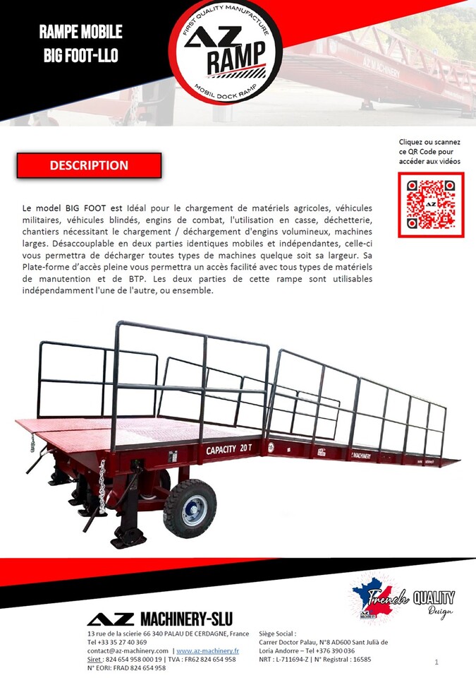 AZ RAMP KING VERSION, BIG FOOT 15 T mobile loading ramp - Utovarna rampa: slika 4 AZ RAMP KING VERSION, BIG FOOT 15 T mobile loading ramp - Utovarna rampa: slika 4