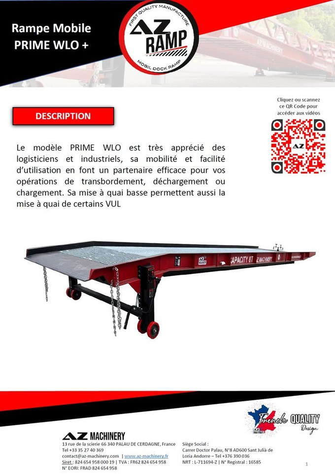 AZ RAMP-PRIME PRIME WLO + 8 . Industrial Mobil Loading Ramp - Utovarna rampa: slika 3 AZ RAMP-PRIME PRIME WLO + 8 . Industrial Mobil Loading Ramp - Utovarna rampa: slika 3