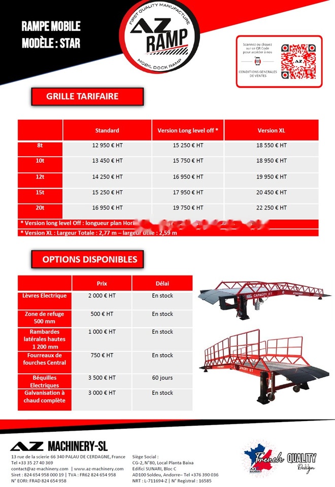 Utovarna rampa novi AZ RAMP STAR- 10T-ZR mobile loading ramp: slika 5