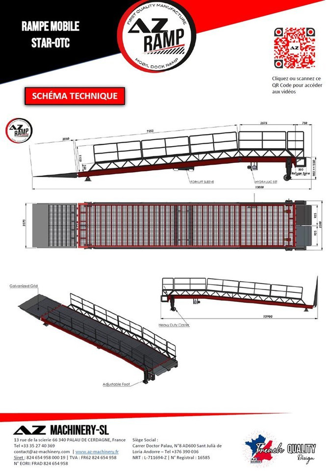 Loading Ramp with with hydraulic folding bridge - AZ RAMP - STAR-OTC- 8T. 8 ton capacity - Utovarna rampa: slika 3 Loading Ramp with with hydraulic folding bridge - AZ RAMP - STAR-OTC- 8T. 8 ton capacity - Utovarna rampa: slika 3