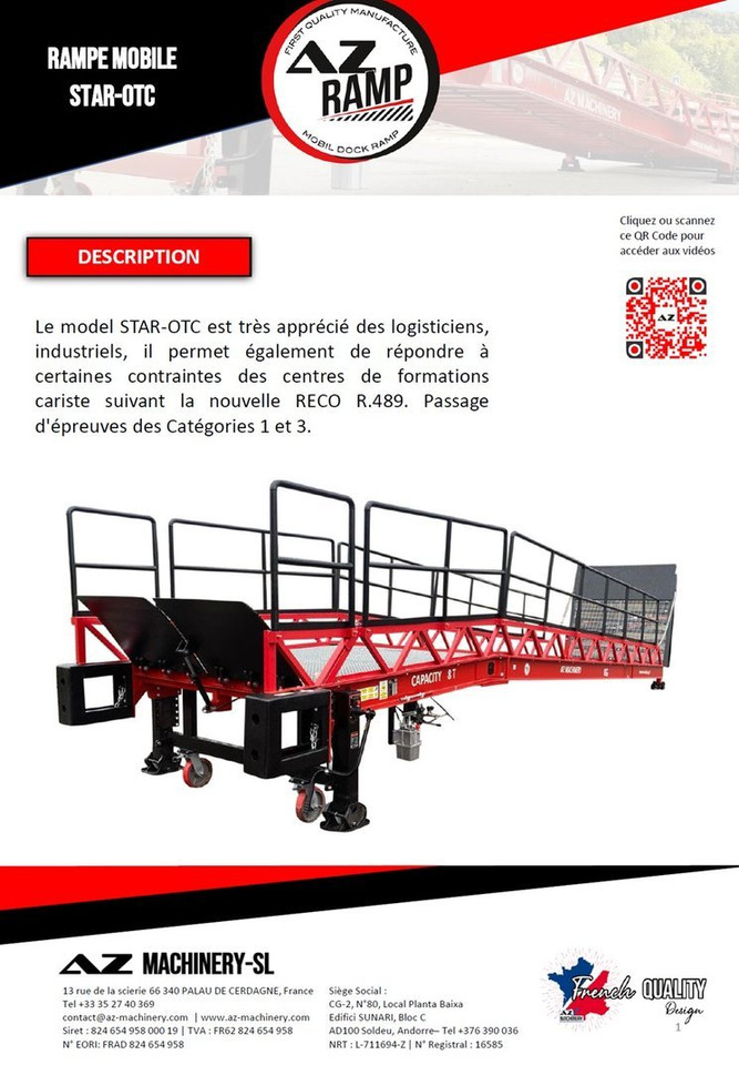 Loading Ramp with with hydraulic folding bridge - AZ RAMP - STAR-OTC- 8T. 8 ton capacity - Utovarna rampa: slika 2 Loading Ramp with with hydraulic folding bridge - AZ RAMP - STAR-OTC- 8T. 8 ton capacity - Utovarna rampa: slika 2