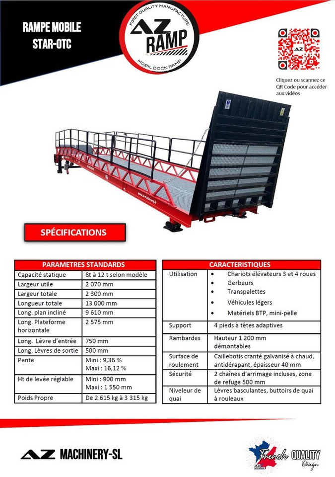Loading Ramp with with hydraulic folding bridge - AZ RAMP - STAR-OTC- 8T. 8 ton capacity - Utovarna rampa: slika 4 Loading Ramp with with hydraulic folding bridge - AZ RAMP - STAR-OTC- 8T. 8 ton capacity - Utovarna rampa: slika 4