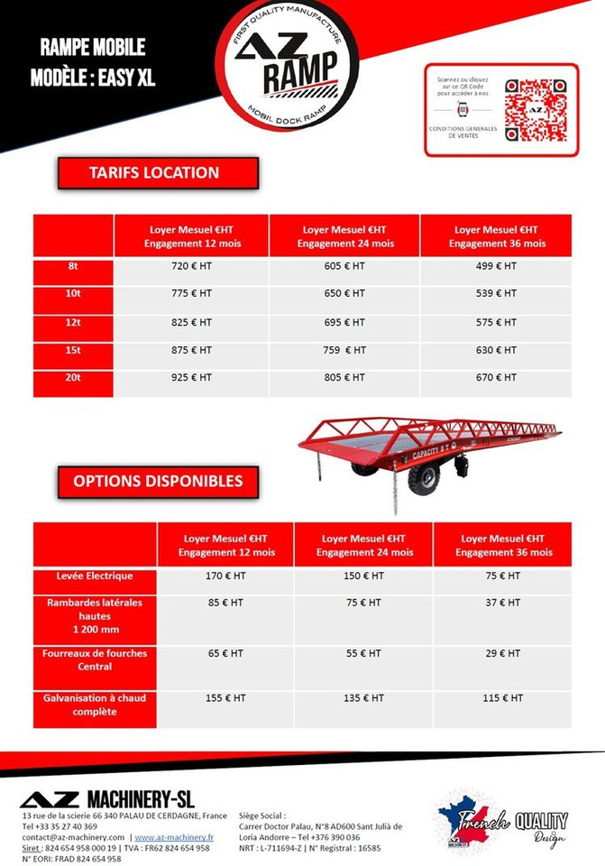 **RENTAL 12-24-36 Month** AZ RAMP-EASY XL-8 . Mobil Loading Ramp - Utovarna rampa: slika 2 **RENTAL 12-24-36 Month** AZ RAMP-EASY XL-8 . Mobil Loading Ramp - Utovarna rampa: slika 2