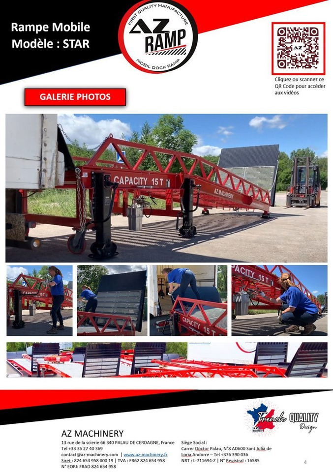 **RENTAL** Loading Ramp with with hydraulic tilting bridge - AZ RAMP - STAR- 8T. 8 ton capacity - Utovarna rampa: slika 5 **RENTAL** Loading Ramp with with hydraulic tilting bridge - AZ RAMP - STAR- 8T. 8 ton capacity - Utovarna rampa: slika 5