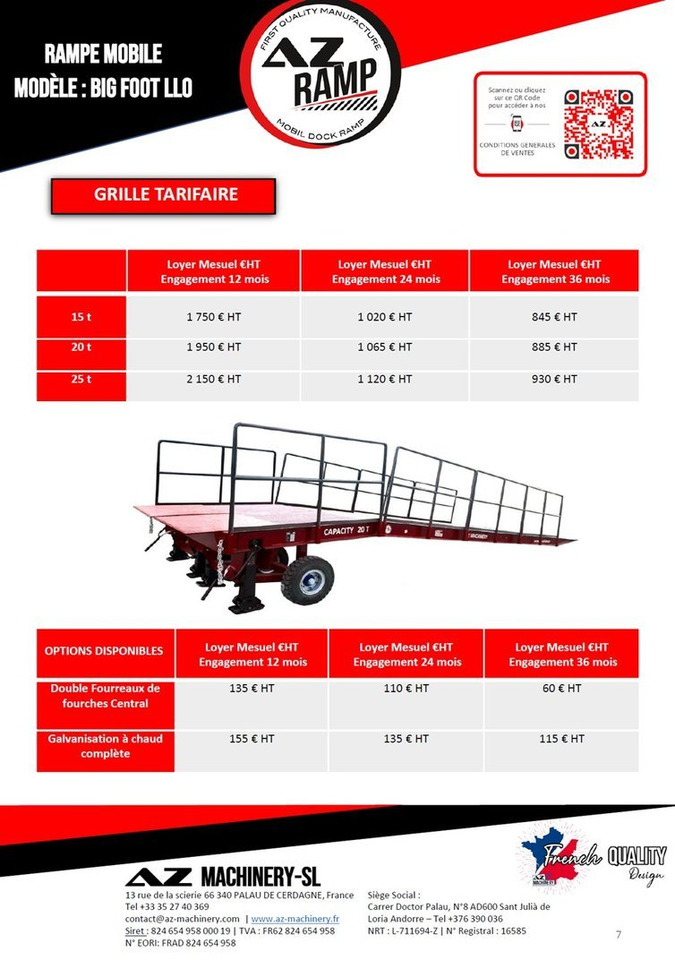 **RENTAL**Wide Mobile dock ramp, uncouplable AZ RAMP BIG FOOT LLO 20 T - Utovarna rampa: slika 2 **RENTAL**Wide Mobile dock ramp, uncouplable AZ RAMP BIG FOOT LLO 20 T - Utovarna rampa: slika 2