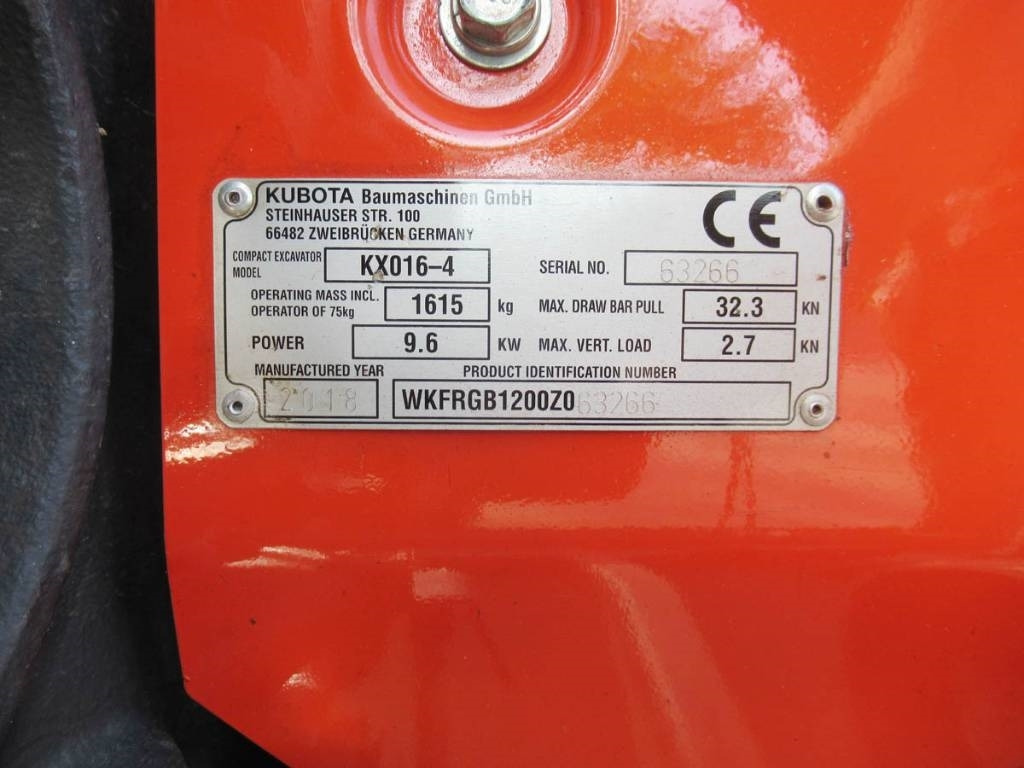 Kubota KX016-4 hydr. Schwenklöffel - Mini bager: slika 5 Kubota KX016-4 hydr. Schwenklöffel - Mini bager: slika 5