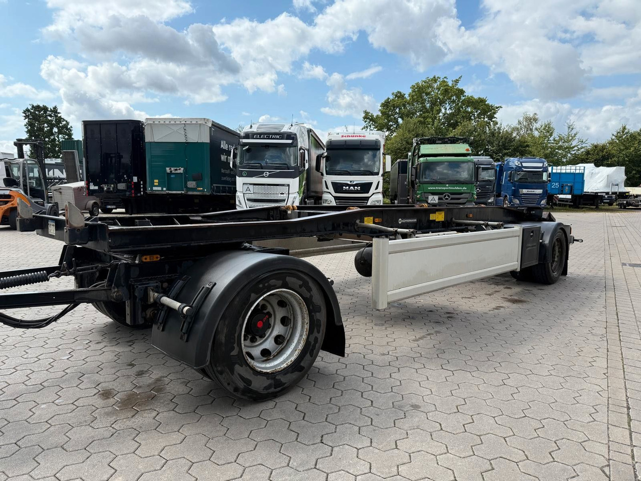 Hüffermann HSM - Containeranhänger + TÜV NEU - Prikolica za prevoz kontejnera/ Prikolica sa promenjivim sandukom: slika 1 Hüffermann HSM - Containeranhänger + TÜV NEU - Prikolica za prevoz kontejnera/ Prikolica sa promenjivim sandukom: slika 1
