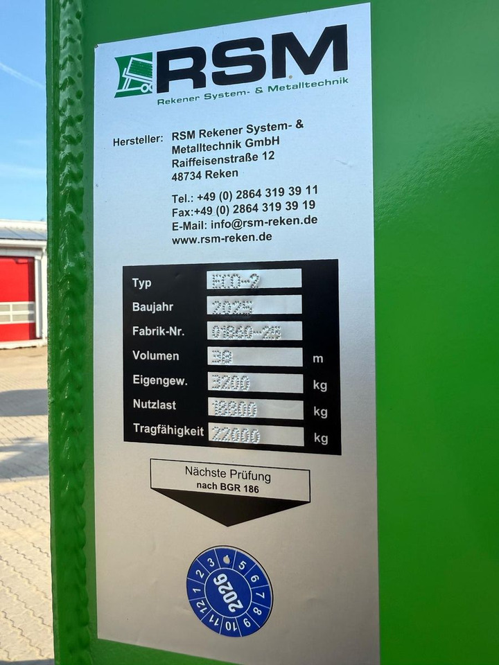 Poluprikolica za prevoz kontejnera/ Poluprikolica sa promenjivim sandukom RSM Abrollcontainer 38m³ mit hydr. Heckklappe: slika 15
