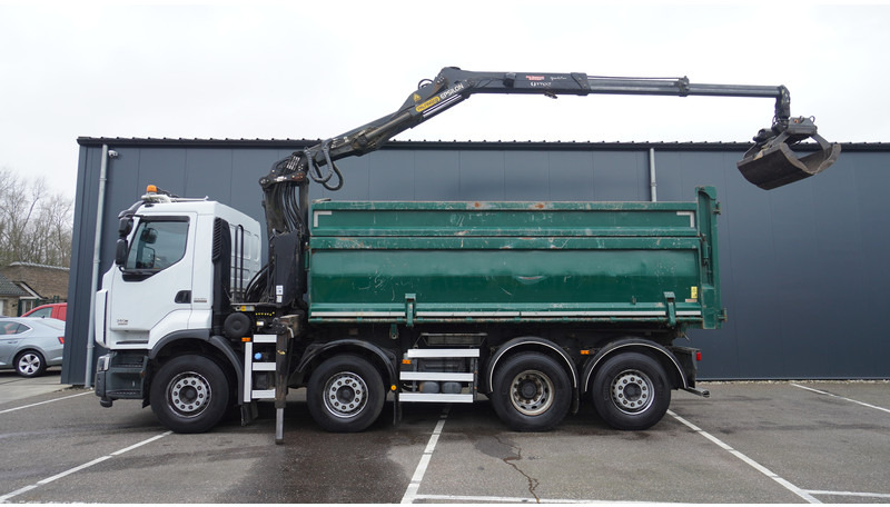 Renault PREMIUM 380 DXI 8X2/6 2 SIDE TIPPER WITH PLFINGER Q 170 Z CRANE.278.200KM - Kamion sa dizalicom: slika 1 Renault PREMIUM 380 DXI 8X2/6 2 SIDE TIPPER WITH PLFINGER Q 170 Z CRANE.278.200KM - Kamion sa dizalicom: slika 1