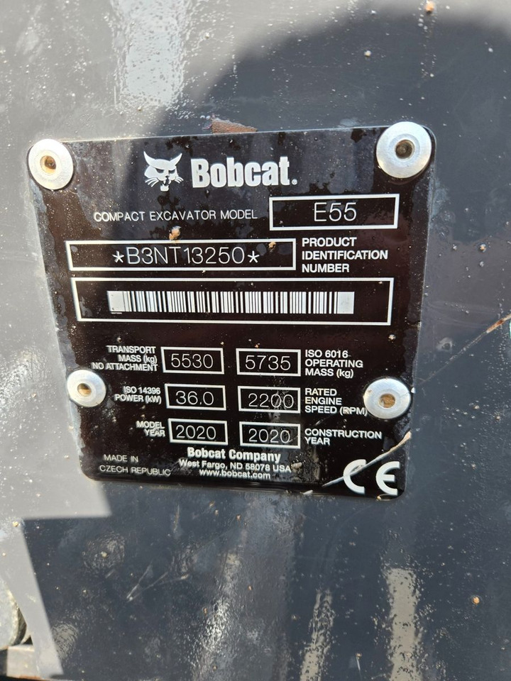 Bobcat E55 - Mini bager: slika 2 Bobcat E55 - Mini bager: slika 2