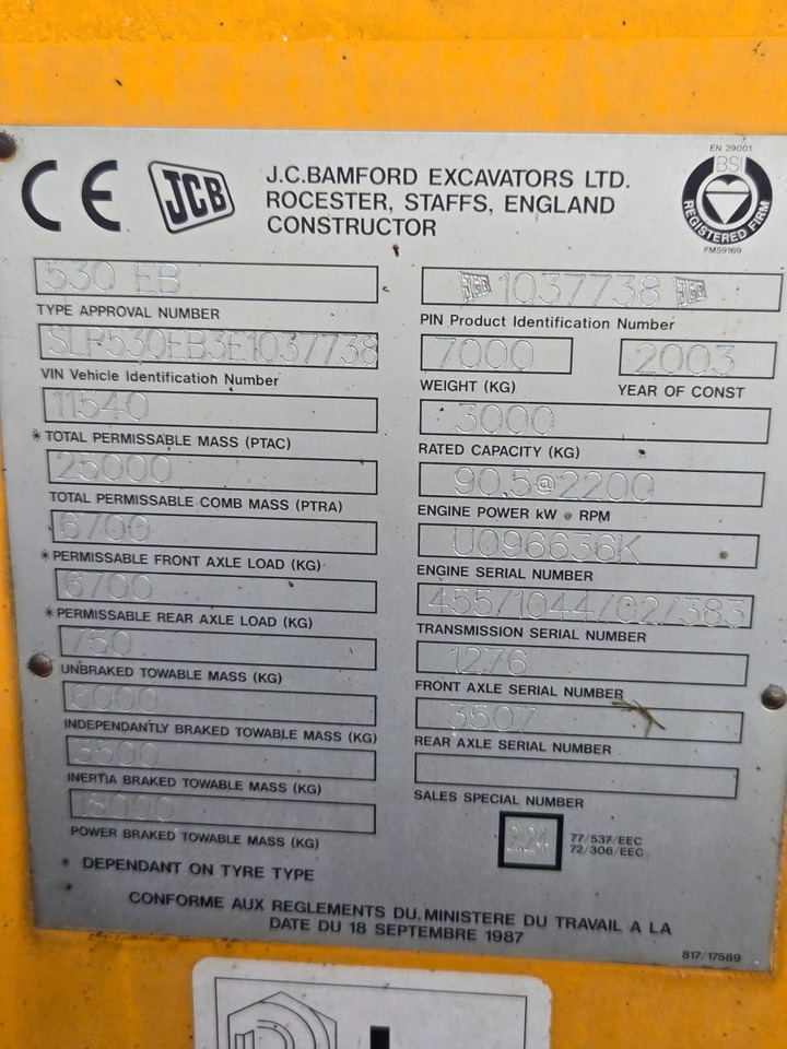 JCB 530 - Teleskopski upravljač: slika 2 JCB 530 - Teleskopski upravljač: slika 2