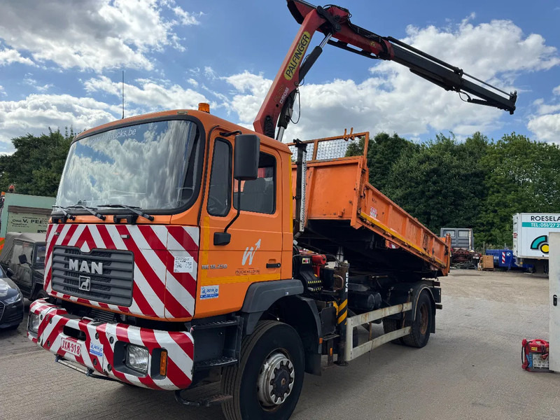 MAN ME 18.250 4X4 **4X4-TIPPER+PALFINGER PK7501-BELGIAN TRUCK** - Istovarivač, Kamion sa dizalicom: slika 2 MAN ME 18.250 4X4 **4X4-TIPPER+PALFINGER PK7501-BELGIAN TRUCK** - Istovarivač, Kamion sa dizalicom: slika 2
