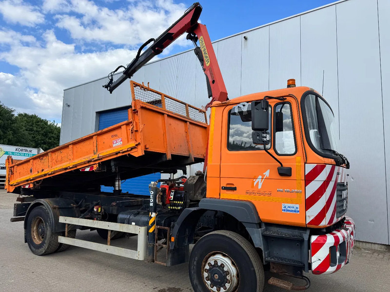 MAN ME 18.250 4X4 **4X4-TIPPER+PALFINGER PK7501-BELGIAN TRUCK** - Istovarivač, Kamion sa dizalicom: slika 1 MAN ME 18.250 4X4 **4X4-TIPPER+PALFINGER PK7501-BELGIAN TRUCK** - Istovarivač, Kamion sa dizalicom: slika 1