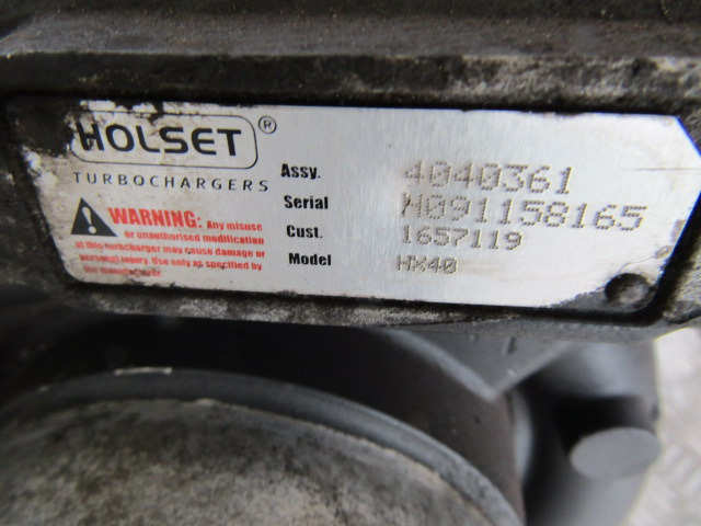 DAF CF 75 PACCAR PR228(310) TURBO TYPE ‘HOLSET’ HX40 P/NO 1657119 - Turbo za Kamion: slika 3 DAF CF 75 PACCAR PR228(310) TURBO TYPE ‘HOLSET’ HX40 P/NO 1657119 - Turbo za Kamion: slika 3