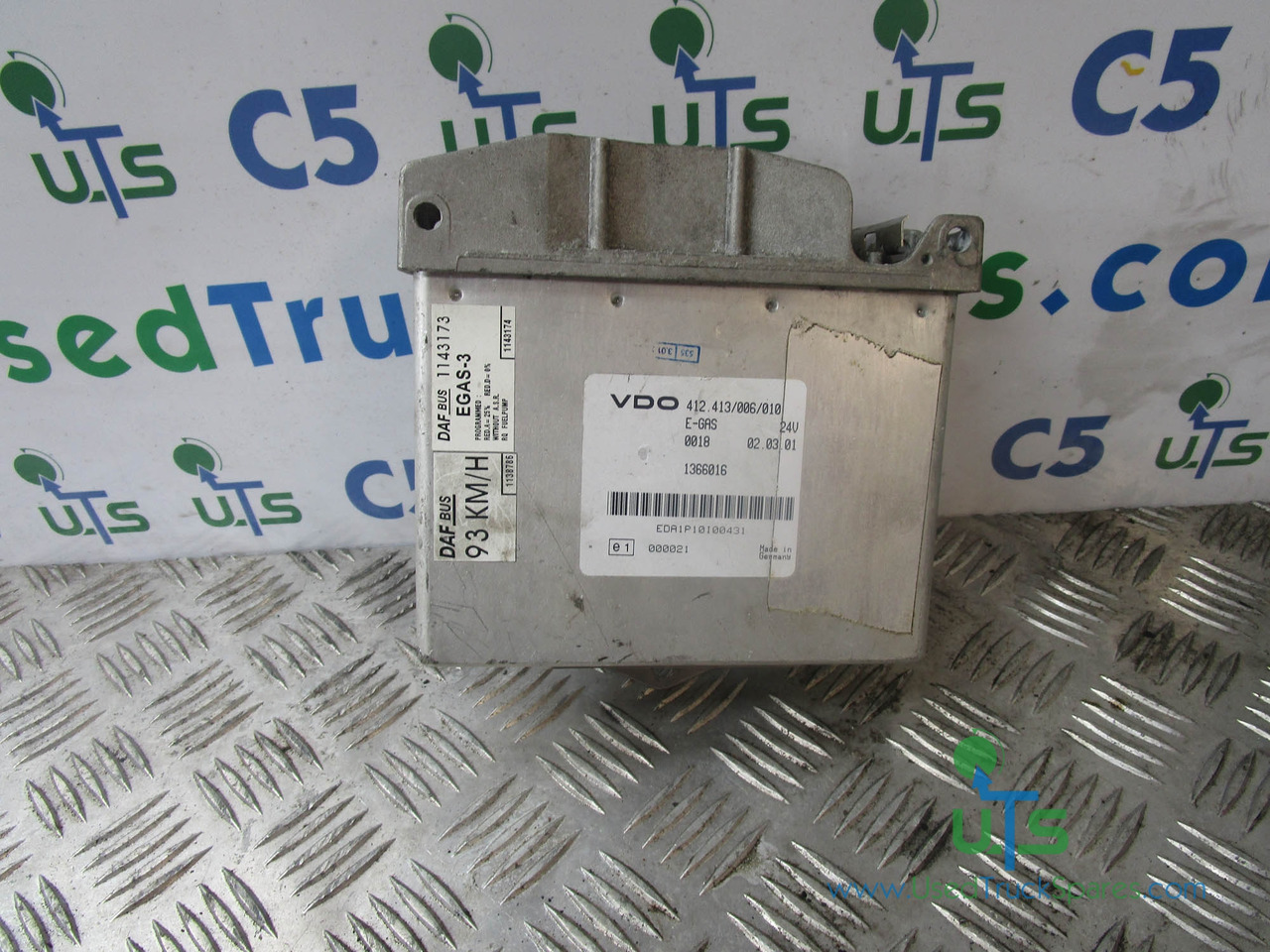 DAF EGAS THROTTLE CONTROL VDO ECU P/NO 412.413/006/010 - Upravljačka jedinica za Kamion: slika 1 DAF EGAS THROTTLE CONTROL VDO ECU P/NO 412.413/006/010 - Upravljačka jedinica za Kamion: slika 1