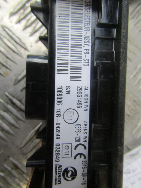 DAF LF 220 EURO 6 ALLISON AUTO GEARCHANGE SELECTOR MODULE P/NO 29551496 - Električni sistem za Korisno/ Posebno vozilo: slika 2 DAF LF 220 EURO 6 ALLISON AUTO GEARCHANGE SELECTOR MODULE P/NO 29551496 - Električni sistem za Korisno/ Posebno vozilo: slika 2