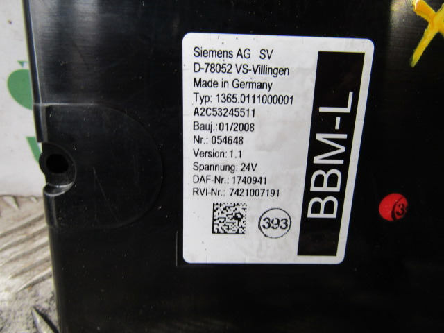 DAF XF 105 BBM-L ECU P/NO 1740941 - Upravljačka jedinica za Kamion: slika 2 DAF XF 105 BBM-L ECU P/NO 1740941 - Upravljačka jedinica za Kamion: slika 2