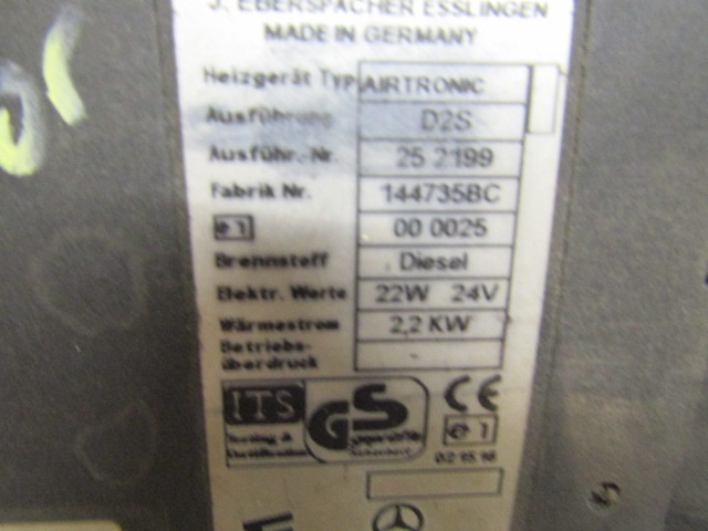 EBERSPACHER “AIRTRONIC” NIGHT HEATER TYPE D2 & D1LC CHOICE AVAILABLE SUITS MAN AND MERCEDES - Kabina i enterijer za Kamion: slika 4 EBERSPACHER “AIRTRONIC” NIGHT HEATER TYPE D2 & D1LC CHOICE AVAILABLE SUITS MAN AND MERCEDES - Kabina i enterijer za Kamion: slika 4