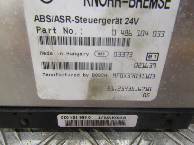 MAN TGA ABS / ASR ECU P/NO 81.25935.6710 - Upravljačka jedinica za Kamion: slika 2 MAN TGA ABS / ASR ECU P/NO 81.25935.6710 - Upravljačka jedinica za Kamion: slika 2