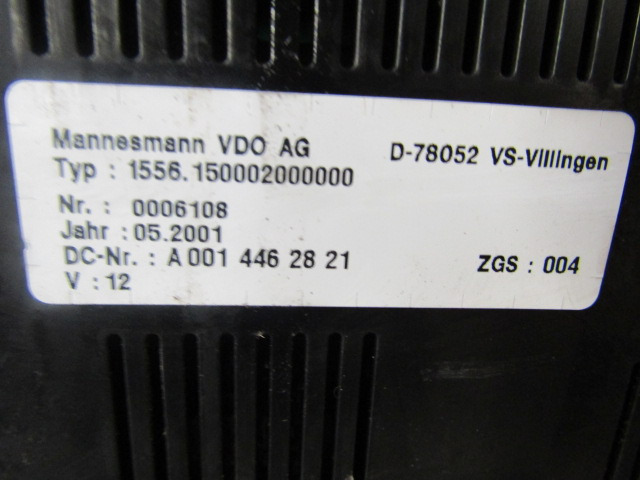 MERCEDES ATEGO 815/818 CLOCK CLUSTER P/NO A001 446 2821 - Električni sistem za Kamion: slika 2 MERCEDES ATEGO 815/818 CLOCK CLUSTER P/NO A001 446 2821 - Električni sistem za Kamion: slika 2