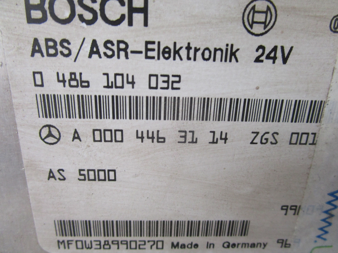 MERCEDES ATEGO ABS / ASR ECU P/NO A0004463114 - Delovi kočnica za Kamion: slika 2 MERCEDES ATEGO ABS / ASR ECU P/NO A0004463114 - Delovi kočnica za Kamion: slika 2