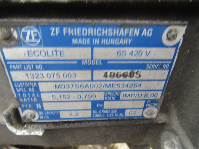 MITSUBISHI FUSO 6 SPEED MANUAL ZF GEARBOX TYPE 6S 420V - Menjač za Kamion: slika 4 MITSUBISHI FUSO 6 SPEED MANUAL ZF GEARBOX TYPE 6S 420V - Menjač za Kamion: slika 4