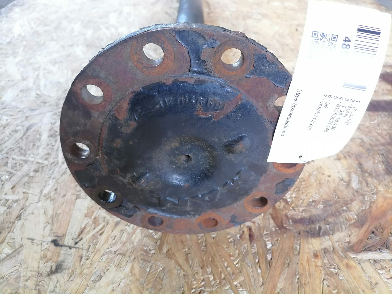 MAN Drive shaft 81355020146 - Polosovina za Kamion: slika 4 MAN Drive shaft 81355020146 - Polosovina za Kamion: slika 4