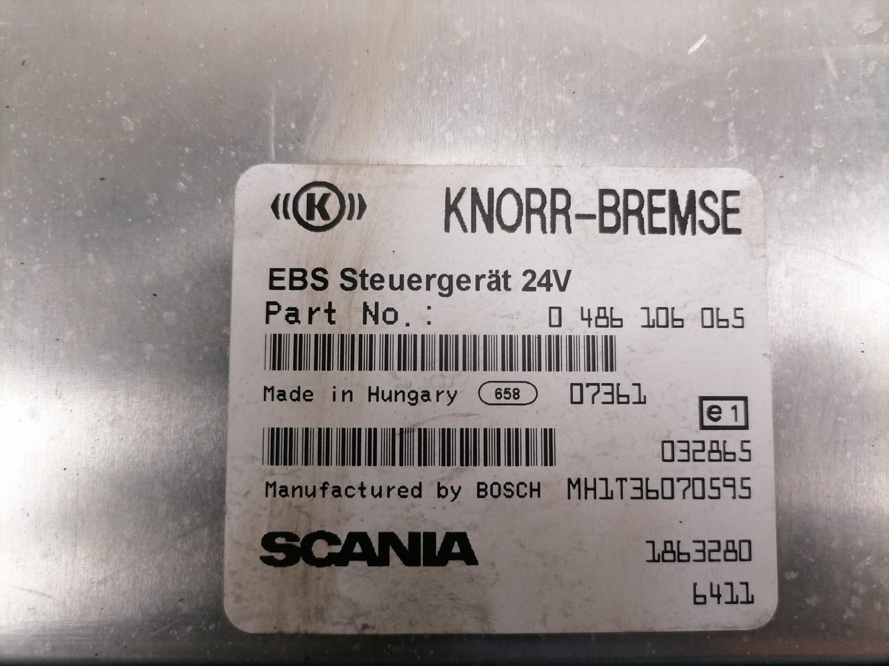 Scania Ecu, EBS 1863280 - Upravljačka jedinica za Kamion: slika 3 Scania Ecu, EBS 1863280 - Upravljačka jedinica za Kamion: slika 3