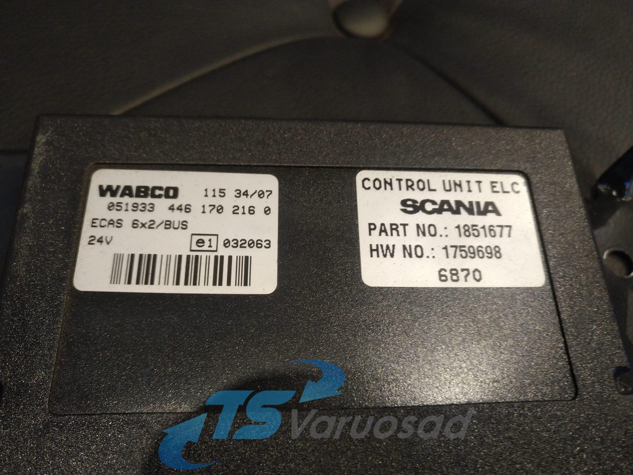 Scania Ecu, ECAS 1851677 - Upravljačka jedinica za Kamion: slika 2 Scania Ecu, ECAS 1851677 - Upravljačka jedinica za Kamion: slika 2