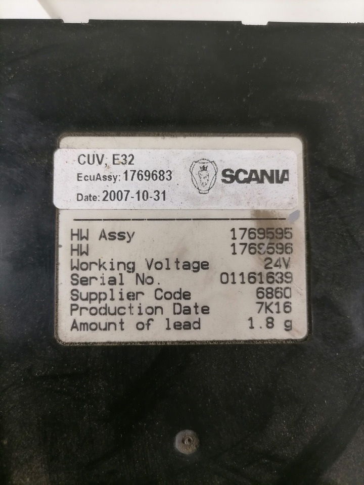 Scania Ecu, VIS 1769683 - Upravljačka jedinica za Kamion: slika 2 Scania Ecu, VIS 1769683 - Upravljačka jedinica za Kamion: slika 2