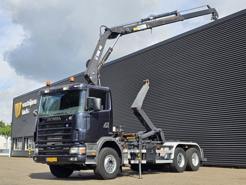 Scania R114.340 6x2 / HIAB CRANE + 25T HOOKLIFT - Kamion sa hidrauličnom kukom, Kamion sa dizalicom: slika 1 Scania R114.340 6x2 / HIAB CRANE + 25T HOOKLIFT - Kamion sa hidrauličnom kukom, Kamion sa dizalicom: slika 1