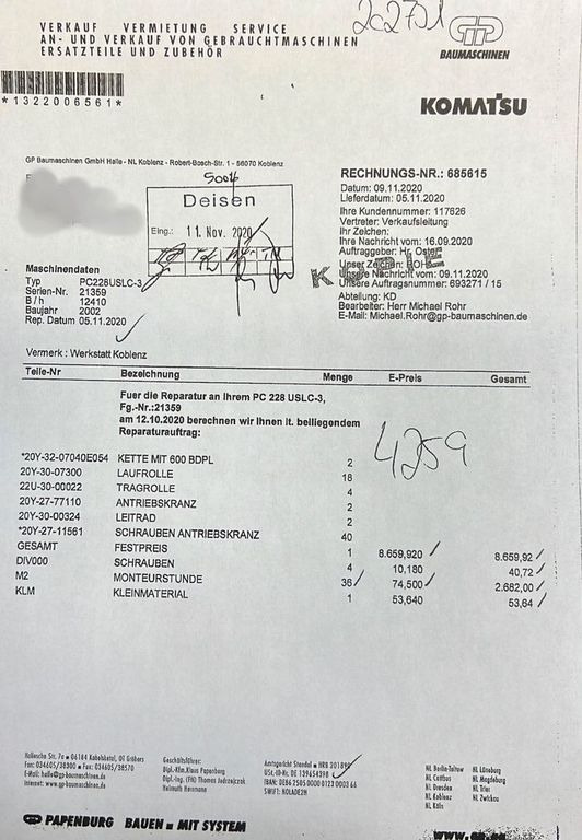 Komatsu PC228USLC 23200 Kg 107 Kw Komatsu PC228USLC 23200 Kg 107 Kw - Bager guseničar: slika 4 Komatsu PC228USLC 23200 Kg 107 Kw Komatsu PC228USLC 23200 Kg 107 Kw - Bager guseničar: slika 4