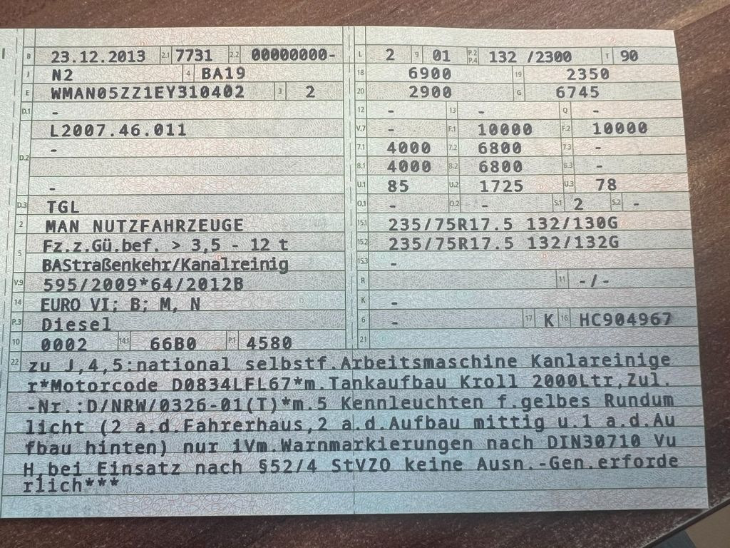 MAN 10.180 Saug & Druck & Spülwagen & Funk Euro 6 MAN 10.180 Saug & Druck & Spülwagen - Vakuumska cisterna: slika 3 MAN 10.180 Saug & Druck & Spülwagen & Funk Euro 6 MAN 10.180 Saug & Druck & Spülwagen - Vakuumska cisterna: slika 3