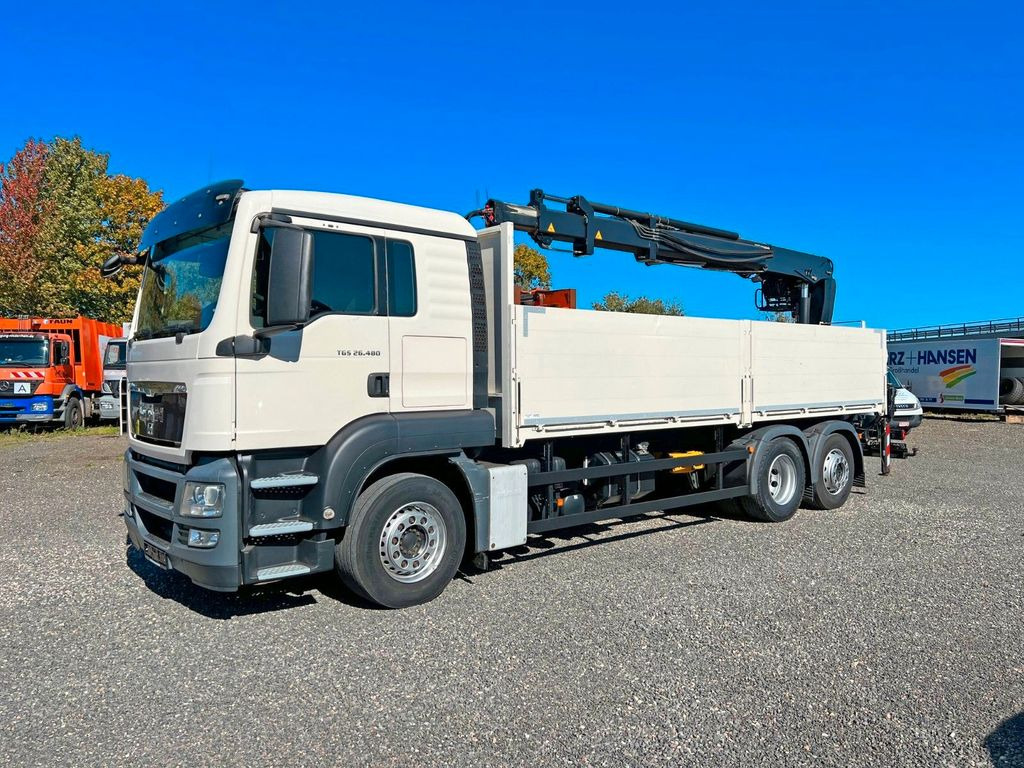 Kamion sa dizalicom, Kamion sa tovarnim sandukom MAN 26.480 6X2 Baustoff mit Kran HIAB Top Zustand: slika 12