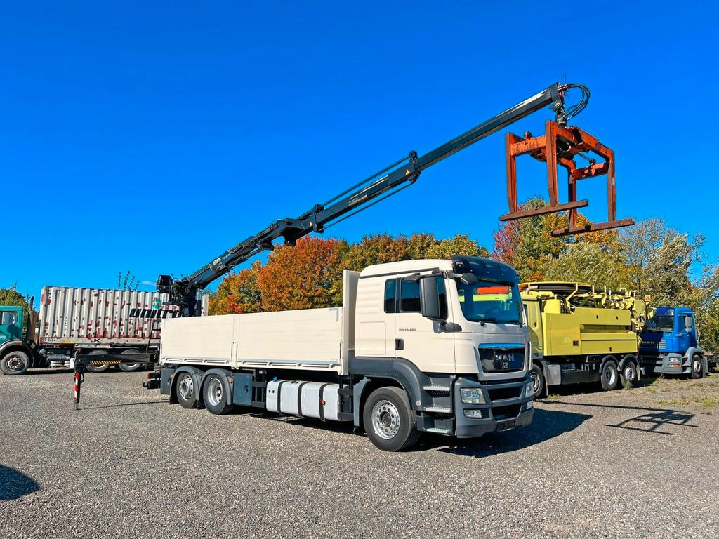 Kamion sa dizalicom, Kamion sa tovarnim sandukom MAN 26.480 6X2 Baustoff mit Kran HIAB Top Zustand: slika 9