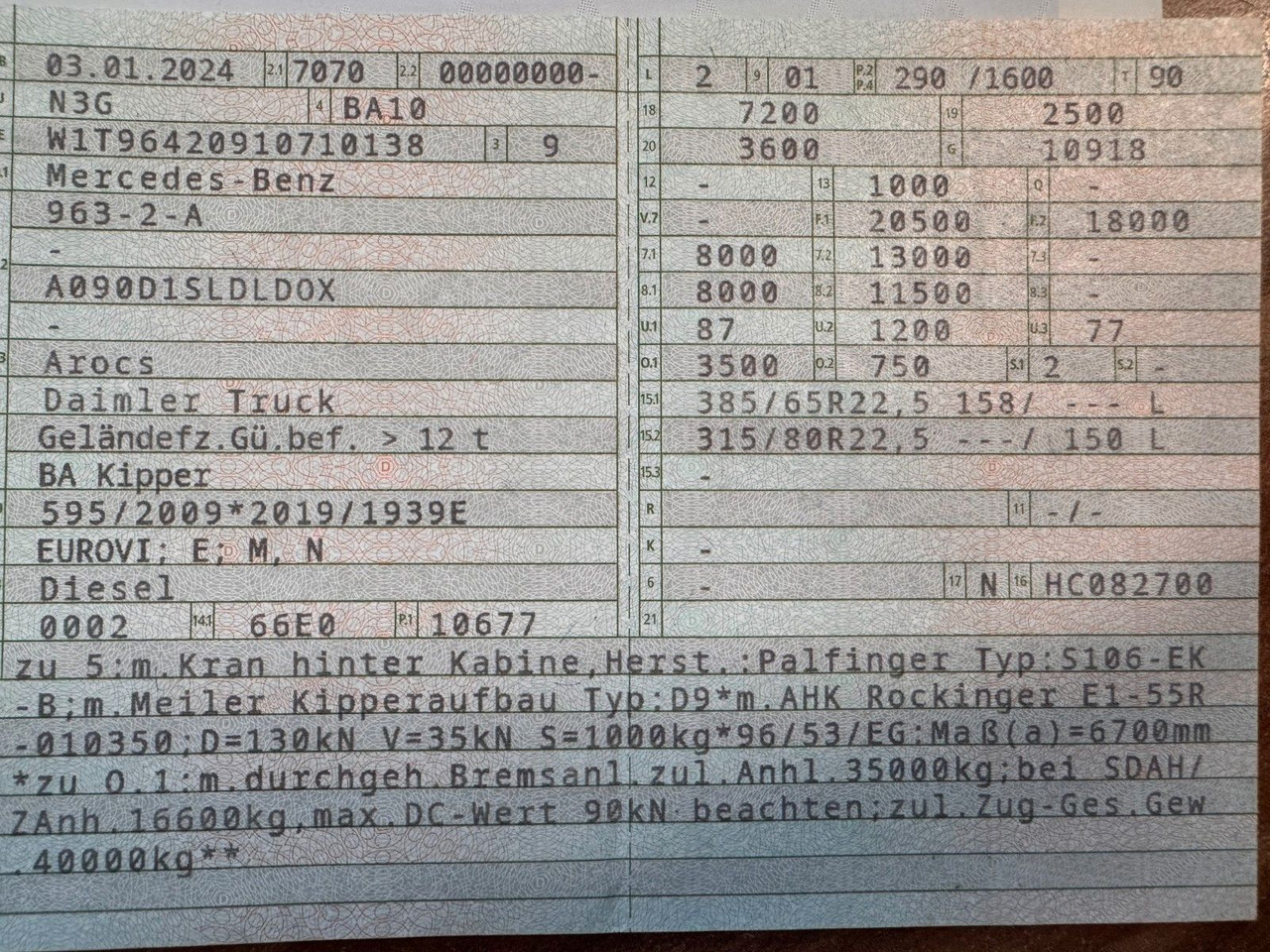 Mercedes-Benz 1840 2140 4X2 Kipper % Kran mit Funk Top Zust. - Istovarivač: slika 2 Mercedes-Benz 1840 2140 4X2 Kipper % Kran mit Funk Top Zust. - Istovarivač: slika 2