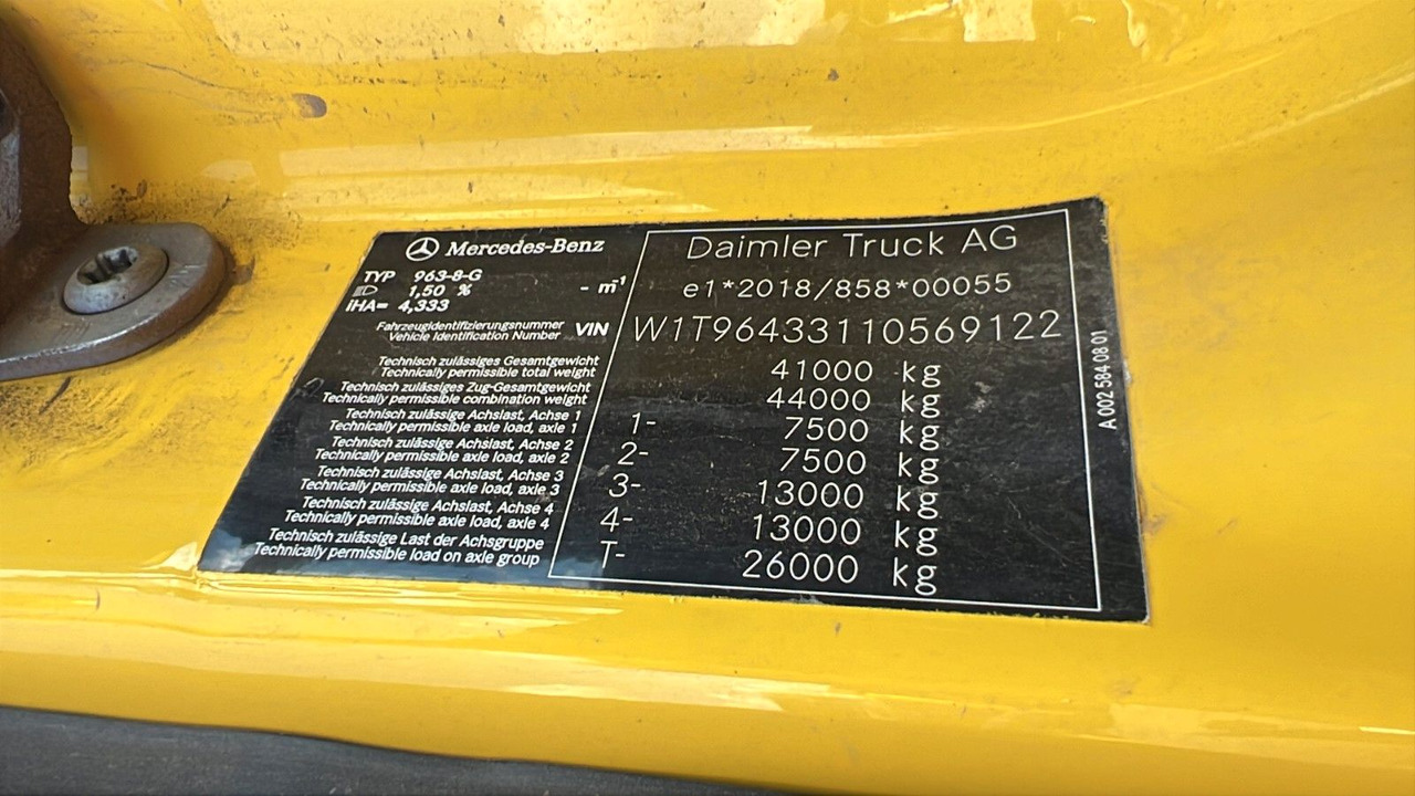 Mercedes-Benz 3542 8x4 Fahrgestell / Chassis - Kamion sa golom šasijom i zatvorenom kabinom: slika 5 Mercedes-Benz 3542 8x4 Fahrgestell / Chassis - Kamion sa golom šasijom i zatvorenom kabinom: slika 5