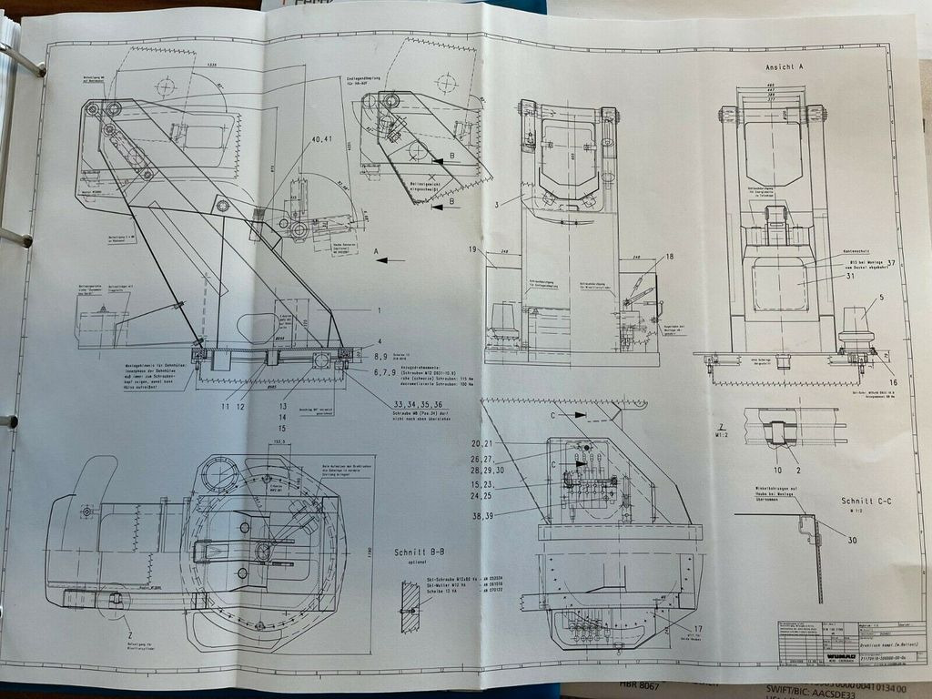 Vazdušna platforma montirana na kamion, Dostavno vozilo Mercedes-Benz 815 4x2 Hubarbeitsbühne Wumag  170 high 17 m: slika 6