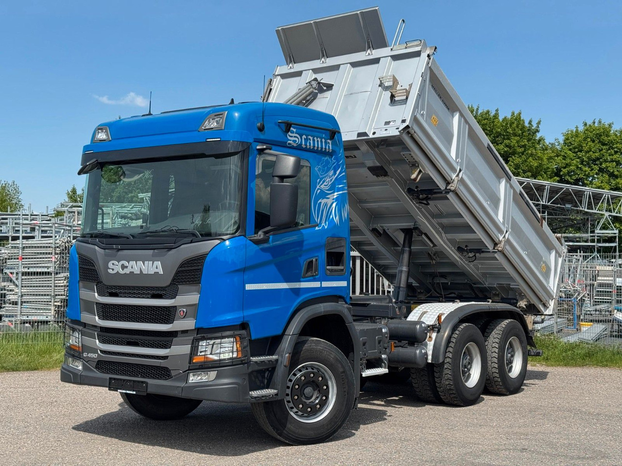 Scania G450 Meiller 3S. Kipper mit Bordmatik Top Zust. - Istovarivač: slika 1 Scania G450 Meiller 3S. Kipper mit Bordmatik Top Zust. - Istovarivač: slika 1