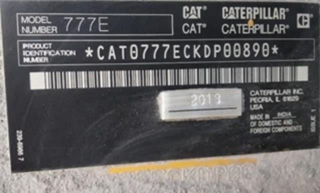 CAT 777E - Kiper sa krutom šasijom/ Kiper za kamen: slika 5 CAT 777E - Kiper sa krutom šasijom/ Kiper za kamen: slika 5