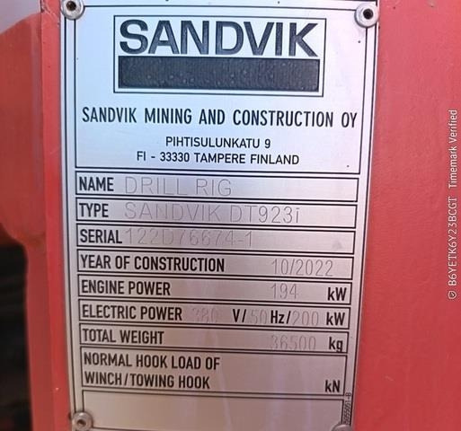Sandvik DT923i - Rudarska mašina: slika 4 Sandvik DT923i - Rudarska mašina: slika 4