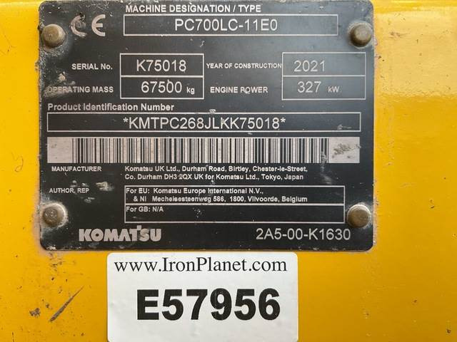 Komatsu PC700LC-11EO - Bager guseničar: slika 5 Komatsu PC700LC-11EO - Bager guseničar: slika 5
