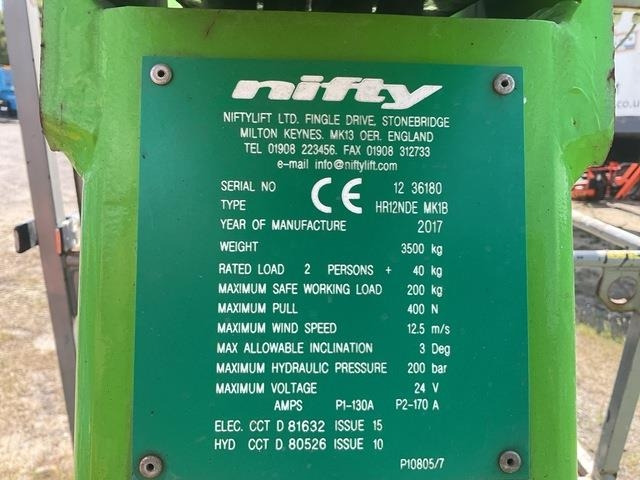 Niftylift HR12NDE - Zglobna platforma: slika 5 Niftylift HR12NDE - Zglobna platforma: slika 5