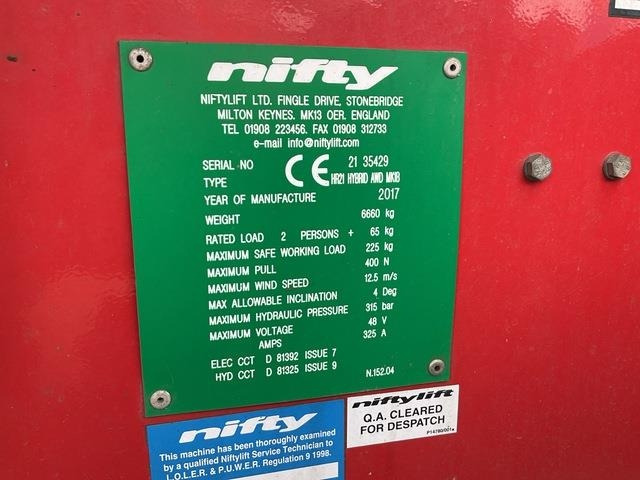 Niftylift HR21 - Zglobna platforma: slika 5 Niftylift HR21 - Zglobna platforma: slika 5