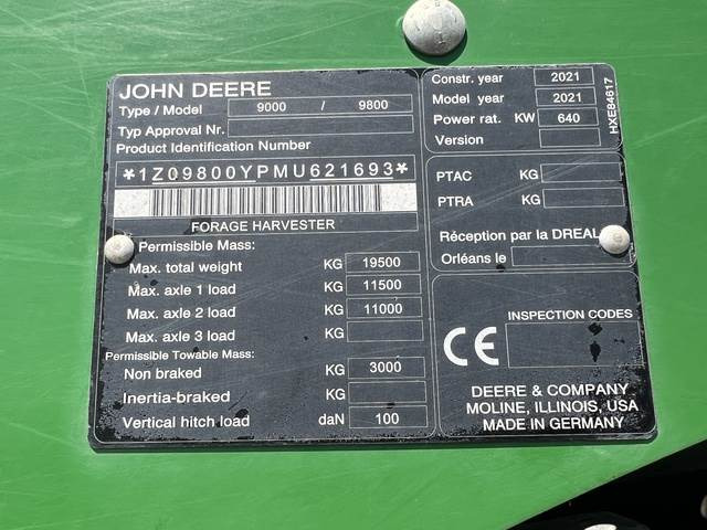 Kombajn za stočnu hranu John Deere 9800: slika 6