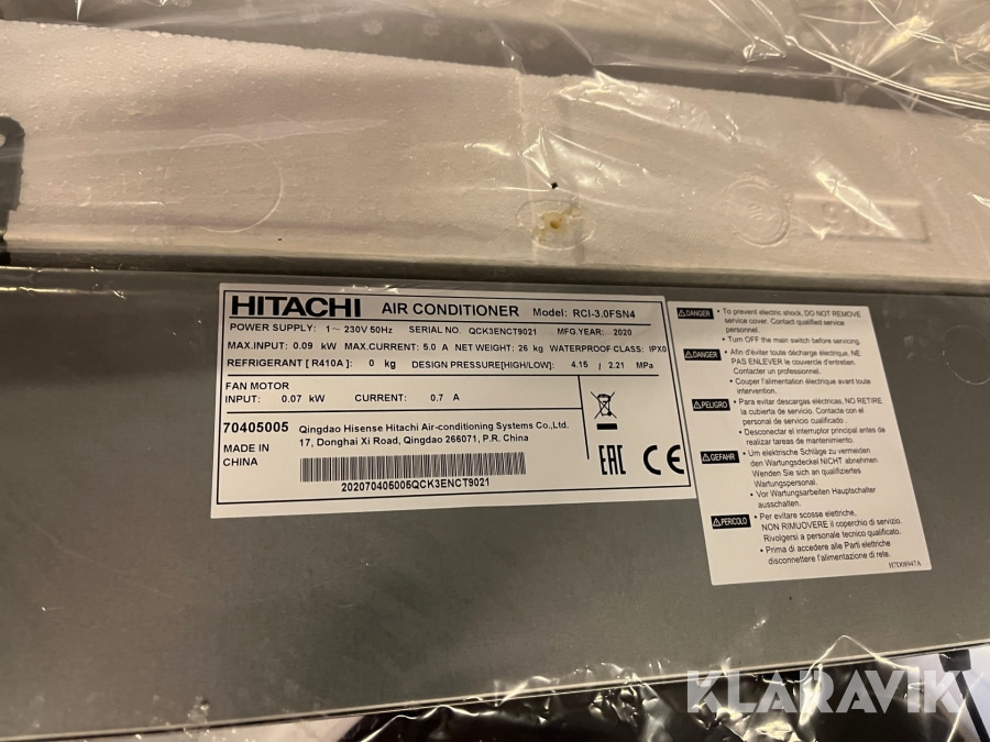 Aircondition-loftkassette Hitachi RCI-3.0FSN4 1~ 230V 50Hz - Građevinska oprema: slika 3 Aircondition-loftkassette Hitachi RCI-3.0FSN4 1~ 230V 50Hz - Građevinska oprema: slika 3